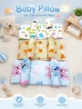Soft Memory Foam Baby Pillow – Adjustable Head Shaping Cushion  Flat Head Prevention, Anti-Roll, Neck & Spine Support  Newborn Sleeping Positioner for Crib, Cot, Bed, Bassinet, Stroller & Car Seat – Breathable & Portable, Baby Safety Pillow. 