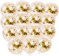 Pack Of 5 Confetti Balloons 12 Inch Clear Latex Party Balloons with Confetti Inside For Birthday, Wedding, Bridal Shower, Baby Shower And Graduation Party Decorations. 