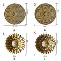 Light Luxury Round Golden Wall Decoration Hanging Metal Irregular Disc Wrought Iron Retro Style Trend Home Decor Wall Pendants Hudduo. 