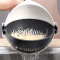 Magic Rotate Vegetable Cutter w/ Drain Basket Manual Vegetable Slicer Draining Basket Multi-functional Kitchen Veggie Fruit Shredder Grater Slicer Rotating Veggie Cutter Drain Bowl Sets Kitchen Tool. 