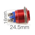 1Pc Momentary Push Button Switch 16mm Waterproof Mount Button Switch. 