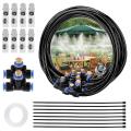 Water Misting Cooling System Kit summer Sprinkler brass Nozzle Outdoor Garden Greenhouse park Plants Spray Hose Watering spray. 