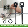 Conventional [36x45.5cm] Double End Folding Rule Ceramic Tile Hole Positioner Adjustable Punching Hand Tool Ceramic Tile Hole Positioner Universal Adjustable Tool Mason Glass Fixed Punching Multi-function Tiling Magic Tool. 