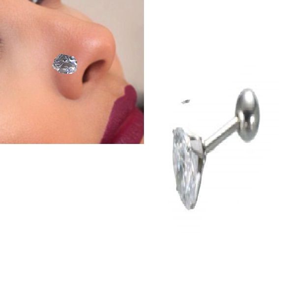 Piercing Thin 5MM crystal Nose Ring Crystal Nostril Body Jewelry 1 PIECE