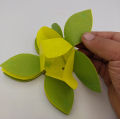 FLOWERS BAIL SHAPE CRAPE PAPER BANNER PACK OF 4 FLOWER BANNER IN MULTI COLOR. 
