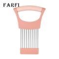 Precise Onion Cutting Tool Stainless Steel Onion Holder Slicer Cutter for Potato Tomato Avocado Fruit Meat Rust-resistant Kitchen Tool for Cooking Onion Slicer Tool. 