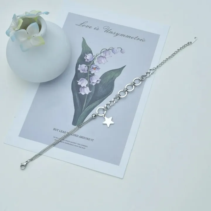 Designer%20Stainless%20Steel%20Jewellery%20%E2%80%93%20Five-Pointed%20Star%20Pendant%20Unisex%20Bracelet%20for%20Couples%20-%20Image%202