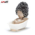 Soap Sponge Holder for Kitchen Sink Cute & Funny Dish Scrubber Holder Kitchen Organizer- Includes 1 Metal Scrubber. 