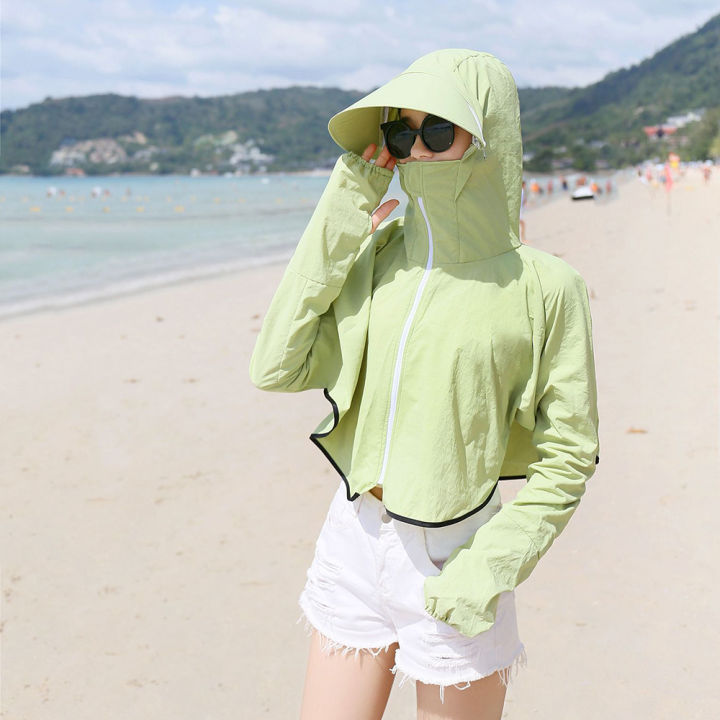 OIMG%20Korean%20New%20Sun%20Protection%20Clothing%20Women%20Summer%20Women%20Uv%20Protection%20Women%20Riding%20Zipper%20Thin%20Section%20Cape%20Coat%20Sun%20Protection%20Jacket%20-%20Image%202