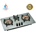 Indus 3 Burner Gas Hob Steel With Imported Burners And Auto Ignition HSS-320 - Grey. 