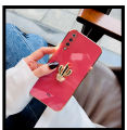 For Huawei Y9s Cover Fashion Rhinestone 3D Cactus Shiny Plating Square Bumper Phone Case Soft Silicone Shockproof Protective Back Cover. 