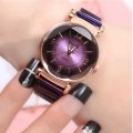 Women Watch Geometric Roman Numeral Quartz Ladies Watch Magnet Buckle Mesh Strap Wrist Watch Gold Reloj Mujer. 
