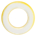 QUANBU 10 Pcs 33mm x 19mm x 11mm Yellow White Iron Core Ferrite Rings Toroid. 