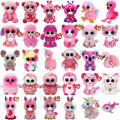 15cm Ty Beanie Pink Series Big Eyes Unicorn Flamingo Kitty Owl Plush Toy Cute Animal Doll Kids Toys Christmas Gifts for Children. 