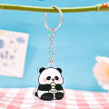 Cartoon New Panda Keychain Cute Backpack DIY Decorative Pendant Car Key Chain Panda Acrylic Accessories Qoddess. 