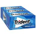 TRIDENT BUBBLE GUM ALL FLAVORS 14 STICK. ORIGINAL. 