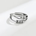 wish cross-border Internet celebrity three-ring smart ring ins wish transfer beads light luxury exquisite index ring female wholesale. 