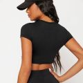 SOLID MOCK NECK CROP TOP Discover the Allure of Solid Mock Neck Crop Tops". 