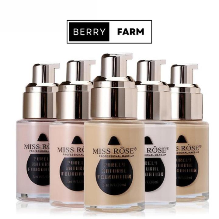 Foundation Makeup Liquid Oil Control Purely Natural Foundation Pump  - 30 Ml (5 Shades Available)