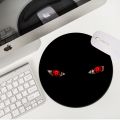 Black Mouse Pad Mouse Mat Round Computer Small Mats Gamer Slipmat Mousepad Red Mangekyou Sharingan Desk Accessories Pc. 