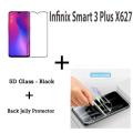 Infinix Smart 3 Plus Protective Combo Deal: 9D Tempered Glass Screen Protector, Clear Jelly Back Skin Film. 