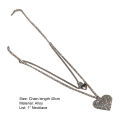 Jewelry Necklace Sparkling Surface Simple Heart Clavicle Chain Wedding Necklace. 