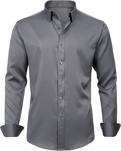 Men%20Shirts%20for%20Office%20-%20Men's%20Dress%20Shirts%20Solid%20Long%20Sleeve%20Stretch%20Wrinkle-Free%20Formal%20Shirt%20Business%20Casual%20Button%20Down%20Shirts%20-%20Men's%20Button-Down%20Shirts%20-%20Image%203