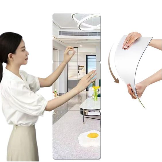 "Premium%20Flexible%20Self-Adhesive%20Mirror%20Stickers%20%E2%80%93%20Unbreakable%20Acrylic%20Wall%20Decals%20for%20Stylish%20Home%20D%C3%A9cor%20%7C%20Oval,%20Rectangle%20&%20Square%20Shapes"%20,%203%20Brothers%20Mart%20-%20Image%205