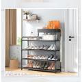 Adjustable Shoe Rack Organizer With Storage Shelf. 