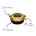 Premium Quality Elegant Design Black Gold Food Warmer Hot Pot, High Quality Insulated Material Keeps Food Fresh and warm upto 6 Hours, Available in 3 Different Sizes - Black Gold. 