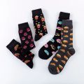 MODA MULAYA 2021 Happy Socks Men/Women Chili Tortilla Biscuit Sandwich Popcorn Dark Food Series Funny Socks Male Skateboard Sock. 