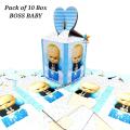 Pack of 10Pcs BOSS BABY Goody Boxes for Kids Birthday Party Celebration Candy Box for Gifts. 
