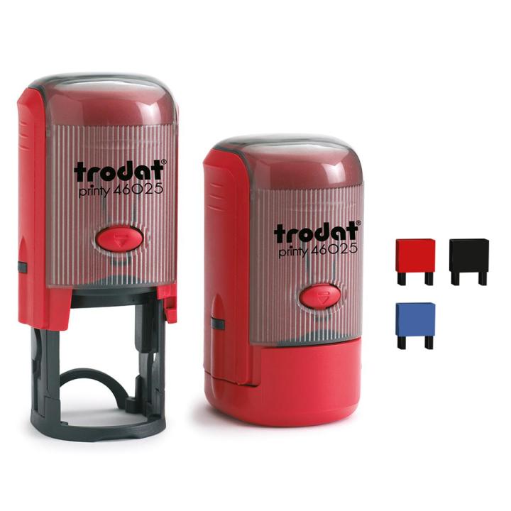 1 inch Self inking Custom Round Rubber Stamp Trodat 46025 stamps Using