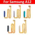New For Samsung Galaxy A12 A125 A125F Home Button Fingerprint Sensor Flex With Power Key Button Flex Cable. 