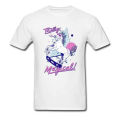 Totally Magical Neon Unicorn Geometric T Shirts Mens Vaporwave Aesthetic Art Design Faddish Men's Tops T Shirt Plus Size. 