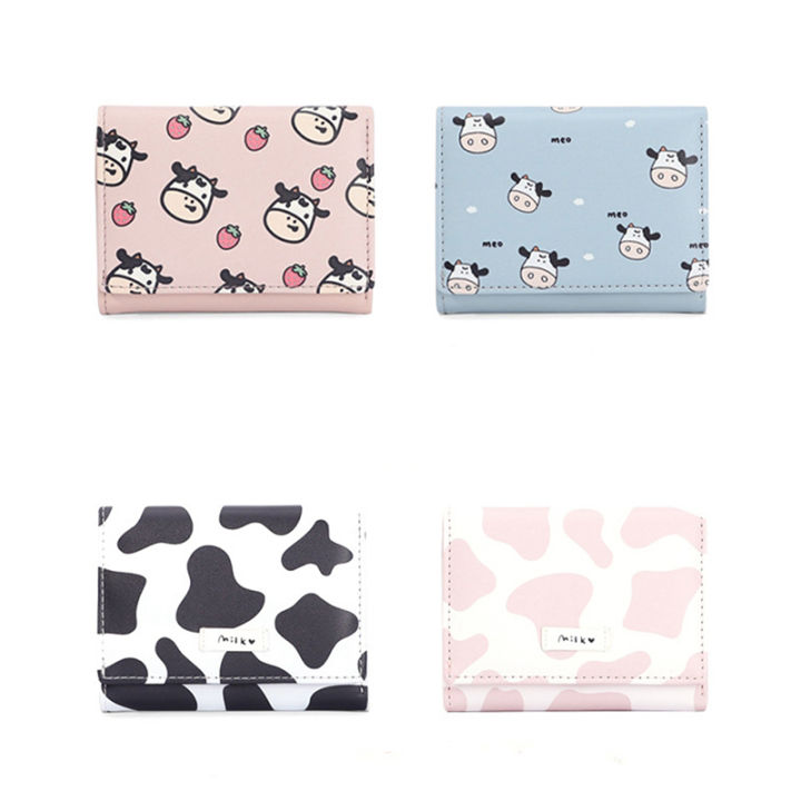 HUSSATOP Cow Print Wristlet Bracelet Keychain - Wallet Card Holder With Coin Purse