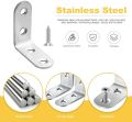 10 Pcs Stainless Steel Corner Braces Brackets Right Angle L shape shelf support arm with Screws.3 Sizes Available(25mm, 40mm, 50mm). 