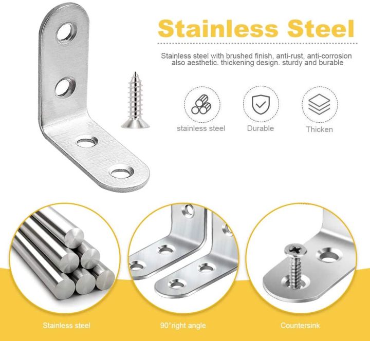 10%20Pcs%20Stainless%20Steel%20Corner%20Braces%20Brackets%20Right%20Angle%20L%20shape%20shelf%20support%20arm%20with%20Screws.3%20Sizes%20Available(25mm,%2040mm,%2050mm)%20-%20Image%203