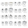Squid Game Cookie Cutter 24pcs Korean Sugar Candy Making Tools Set Different Shapes Various Sizes Stainless Steel Biscuit. 