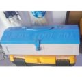 Heavy Duty Metal Tool Box - (12.5 Inch Length) | Hardware Toolbox With Fold Out Trays to Keep Tools Organized | Iron Tool box for multiple use | Small Multi Purpose storage box | High quality Toolbox without tools for bike, motorcycle, car, first aid box. 