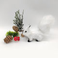Squirrel Model Faux Fur Realistic Cute Rodent Miniature Figurine Ornament Handicraft Mini Fake Squirrel Statue Figurine Ornament Birthday Gift. 