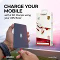 Sigma 3.5A Clip-1 clipper charger / clip charger / solar charger with with 2DC Clamps 2 USB ports ( Battery DC Solar Mobile Phone Charger Adapter + USB Battery Clamp + 1.6 meter Power Cable ). 