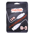 FASTER CHARGING DATA CABLE FOR IPHONE LIGHTNING ANDROID MICRO TYPE-C CABLE DATA TRANSFER CABLE FAST CHARGING 99% COPPER WIRE. 