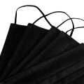 50-Pack Black Disposable Fashion Face Masks – 3-Layer, 70 GSM Protection. 