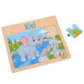 Wooden Colorful Dinosaur Zebra Animal Jigsaw Puzzles Board Intelligent Kids Toy. 