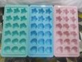 Set of 3, Ice Cube Tray Plastic Ice Tray Sakura Star Heart Shape. 