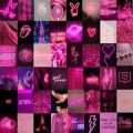 Pink /neon pink/dark-light pink/ aesthetic photo cards - pack of 30 - wall decor-Room decor -picture printing -aesthetic printing of your choice -best quality - send your choice in given chat and get your printing.. 