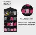 16 Pockets Multifunction Organizer Sorting Storage Bag High Quality Handmade Clear Door Wall Hanging Tidy Closet Baby Clothing Black (Pack of 1). 