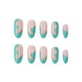 Reusable prosthetic finger artificial wear repressable nail art long round ballerina 24P detachable head nail full coverage nail finish. 