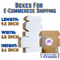 3-PLY White Hard Card Ecommerece Packing Boxes Size In Inches (9.2x6.5x2.6) For Shipment & Courier Pack Of 10, 20, 30, 40, 50 Boxes.. 